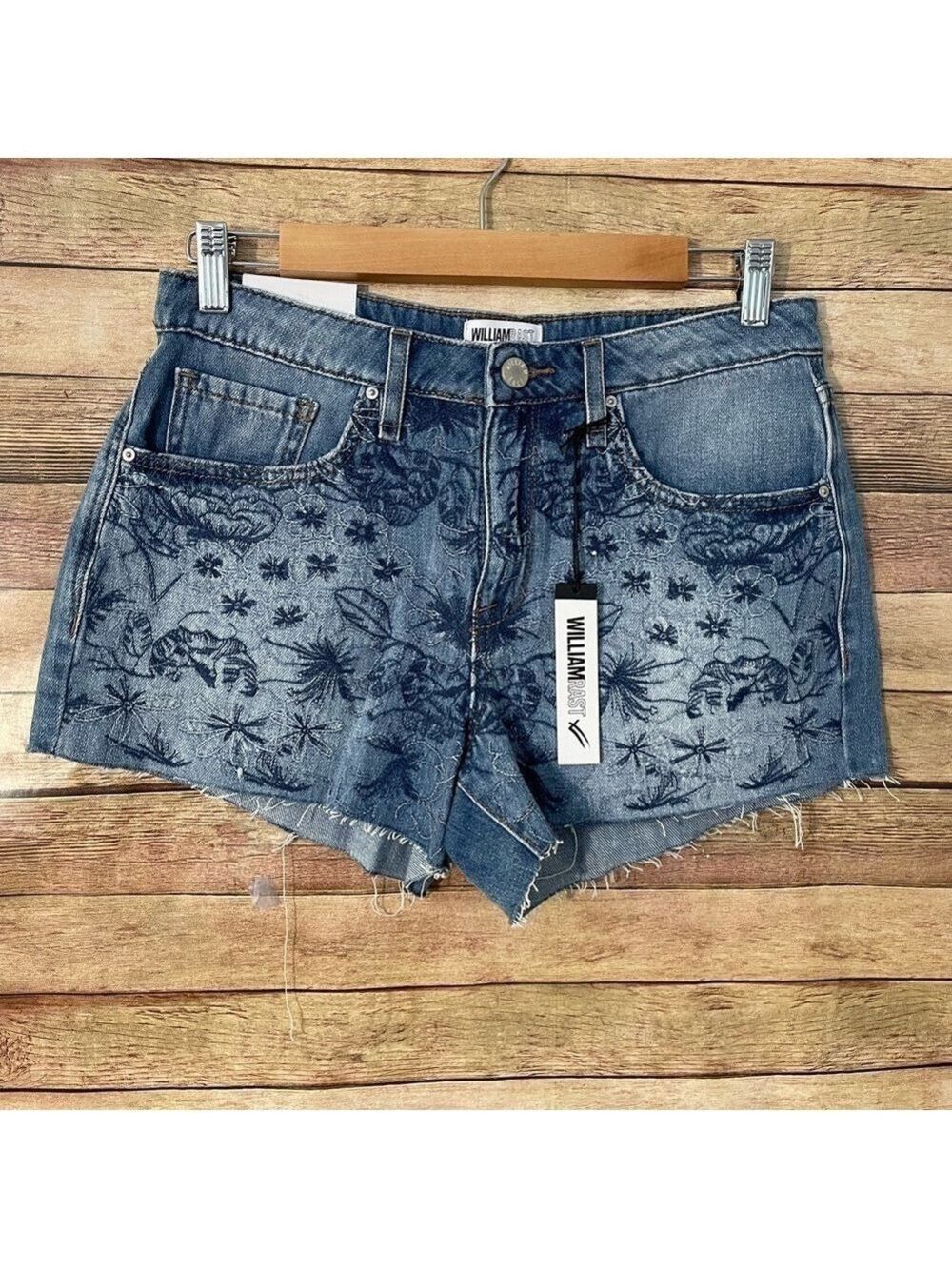Anthropologie William Rast Women’s Cut Off Denim Jean Perfect Shorts Size 28 NWT